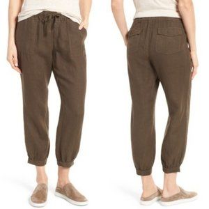 Caslon 100% Linen Cropped Joggers